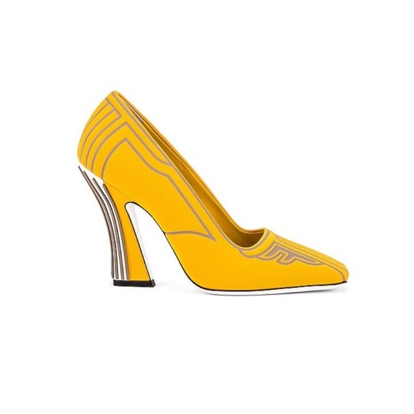 Fendi Ffredom Heel in Yellow - Picture 1 of 5